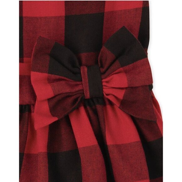 The Children’s Place Toddler Girls Buffalo Red Black Plaid 5T Dress‎ TCP New - Picture 5 of 10